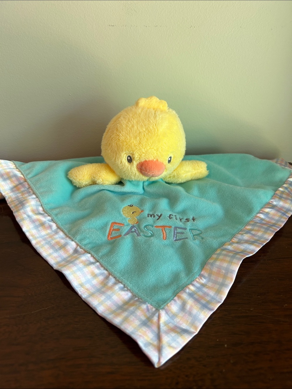Magic Years My 1st Easter Chick Duck Rattle Lovey Green Security Blanket